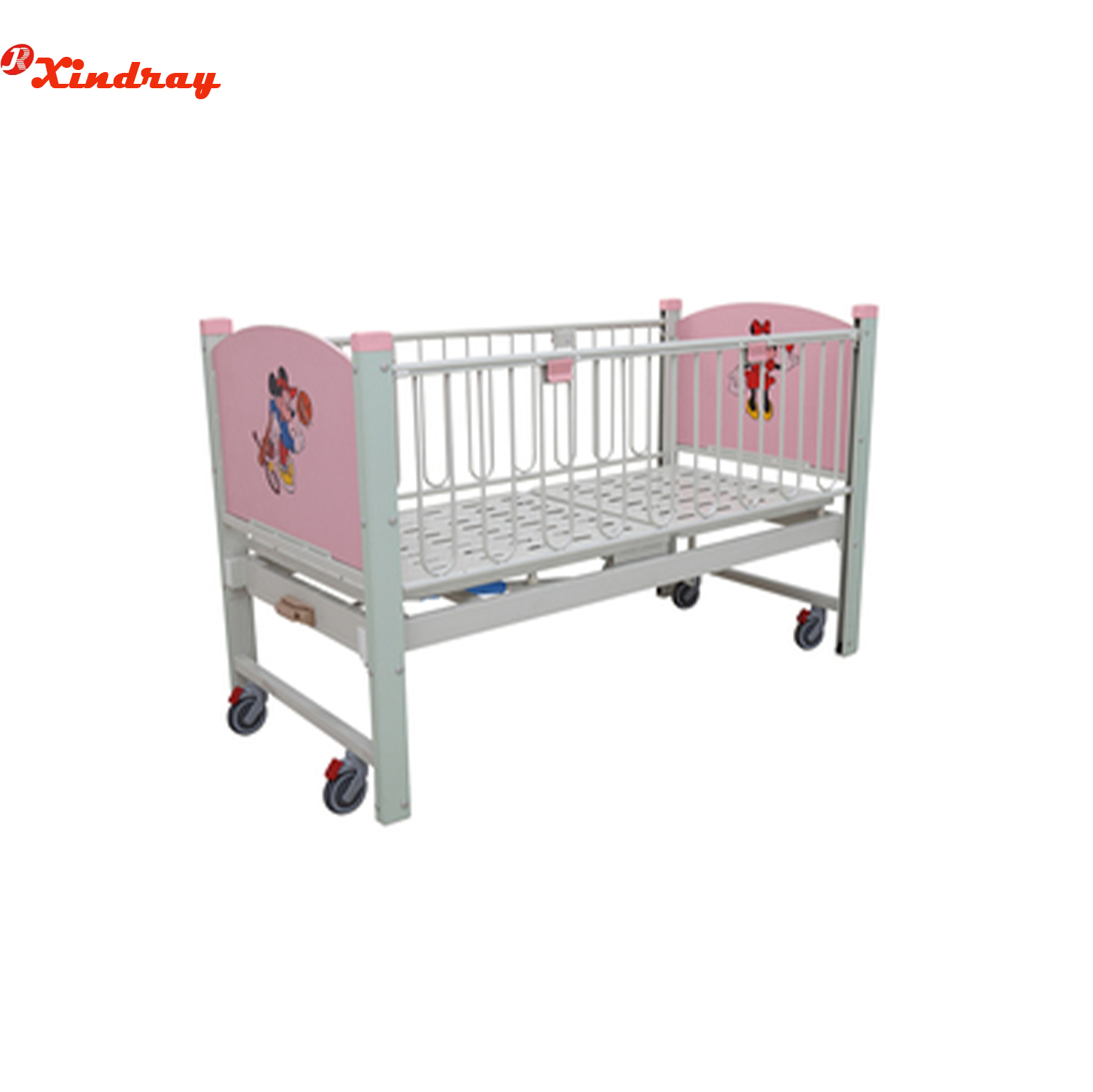 One function manual epoxy painted steel children bed